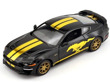 Motormax 79204 Midnight Eclipse 2018 Ford Mustang GT 1:24 Matte Black with Gold