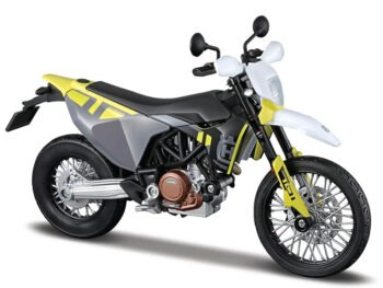 Maisto 20-64633 2023 Husqvarna 701 Supermoto Motorcycle Dirt Bike 1:12 Matte Black