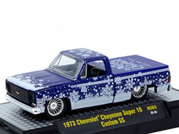 M2 Machines 31500 HS65 Holiday Edition 1973 Chevrolet Cheyenne Super 10 Custom SS 1:64 Blue