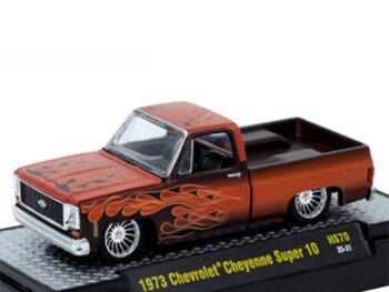 M2 Machines 31500 HS70 1973 Chevrolet Cheyenne Super 10 1:64 Brown with Flames