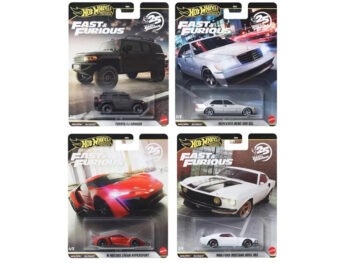 Hot Wheels HNW46-956 N Fast & Furious 25th Anniversary Premium 2026 1:64 4 Cars Set