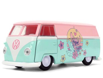 Jada 36358 Disney's Stitch 1961 VW Volkswagen Bus Angel Theme 1:32 Light Pink / Teal