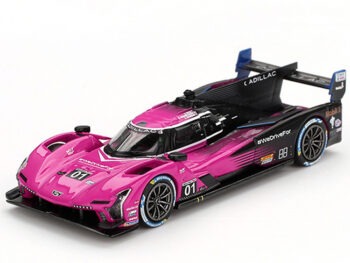 Mini GT MGT01010 Cadillac V-Series.R #01 Cadillac Racing 2024 IMSA Petit Le Mans 1:64 Hot Pink / Black