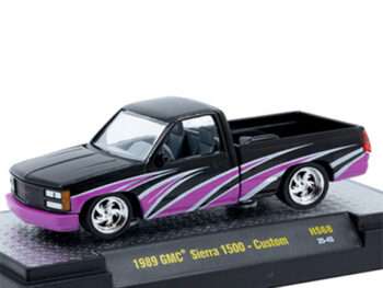 M2 Machines 31500 HS68 Hobby Exclusive 1989 GMC Sierra 1500 Pick Up Truck 1:64 Custom Black Pink