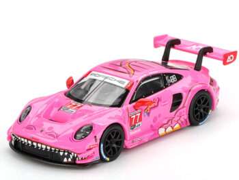 Mini GT MGT01052 Porsche 911 GT3 R #77 AO Racing 2024 IMSA Road America 1:64 Pink