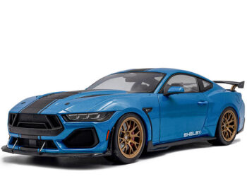 Solido S1813802 2024 Ford Shelby Mustang Super Snake 1:18 Grabber Blue with Stripes