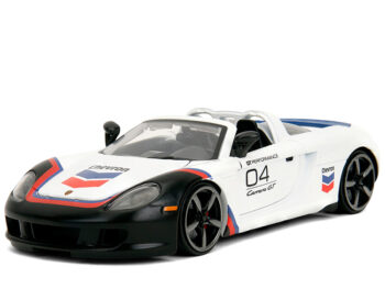 Jada 35136 Hyper Spec Porsche Carrera GT Convertible #04 Chevron 1:24 White