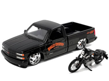 Maisto 32276 Harley Davidson 1993 Chevrolet 454 SS & 2007 XL 1200N Nightster Bike 1:24 Black
