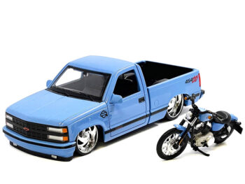 Maisto 32276 Harley Davidson 1993 Chevrolet 454 SS & 2007 XL 1200N Nightster Bike 1:24 Blue