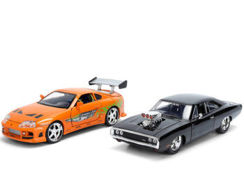 Jada 37542 25th Fast & Furious Dodge Charger R/T & Toyota Supra 1:24 Set Black & Orange