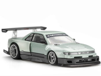 Mini GT x Kaido House KHMG232 Nissan Silvia S13-R KAIDO WORKS V1 1:64 Sea Foam Green