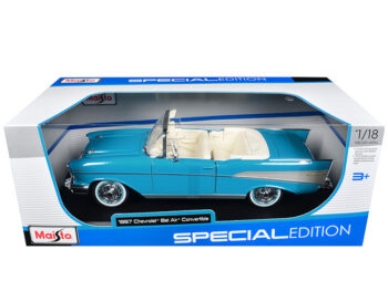 Maisto 31476 1957 Chevrolet Bel Air Convertible 1:18 Blue