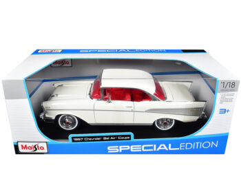 Maisto 31477 1957 Chevrolet Bel Air Coupe 1:18 White
