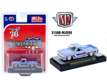 M2 Machines 31500 MJS99 1976 Chevrolet Silverado Bonanza-10 SPIRIT OF 76 Squarebody 1:64 Blue