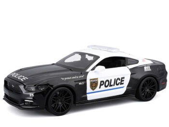 Maisto 32514 Design 2015 Ford Mustang GT 5.0 Police Car 1:24 Black / White