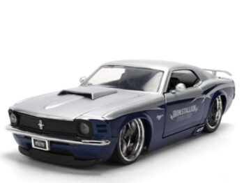 Jada 36639 Bigtime Muscle 1970 Ford Mustang Boss 429 Iron Stallion 1:24 Blue / Silver