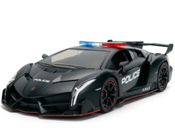 Jada 37756 Hyper Spec Lamborghini Veneno Police 1:24 Matte Black