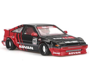 Mini GT x Kaido House KHMG214 Toyota AE86 Sprinter Trueno Kaido ADVAN 1:64 Red / Black