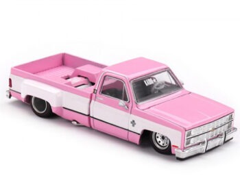 Mini GT x Kaido House KHMG243 Chevrolet Silverado Dually Vintage Spec V2 1:64 Pink / White