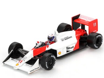 Mini GT MGT01123 McLaren MP4/4 #11 Alain Prost 1988 Japanese Grand Prix 2nd Place 1:64 White