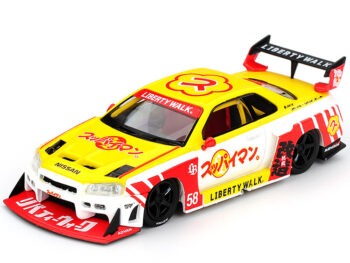 Mini GT MGT01204 Nissan LB-ER34 Super Silhouette Skyline Suppaiman Okinawa 1:64 Yellow