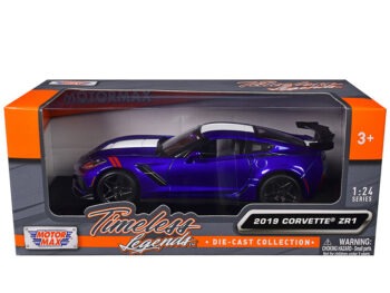 Motormax 79356 BL Timeless Legends 2019 Chevrolet Corvette ZR1 1:24 Blue