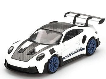 Mini GT MGT00853 Porsche 911 992 GT3 RS Weissach Package 1:64 White with Indigo Blue